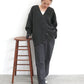 soft knit cardigan (charcoal) *JP