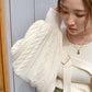 cable knit bolero set (ivory) *JP