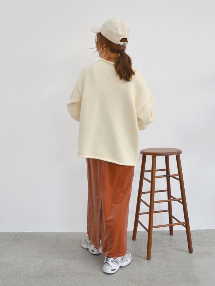 crew neck knit (ivory) *JP