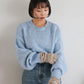 mohair blend loose knit (blue) *JP