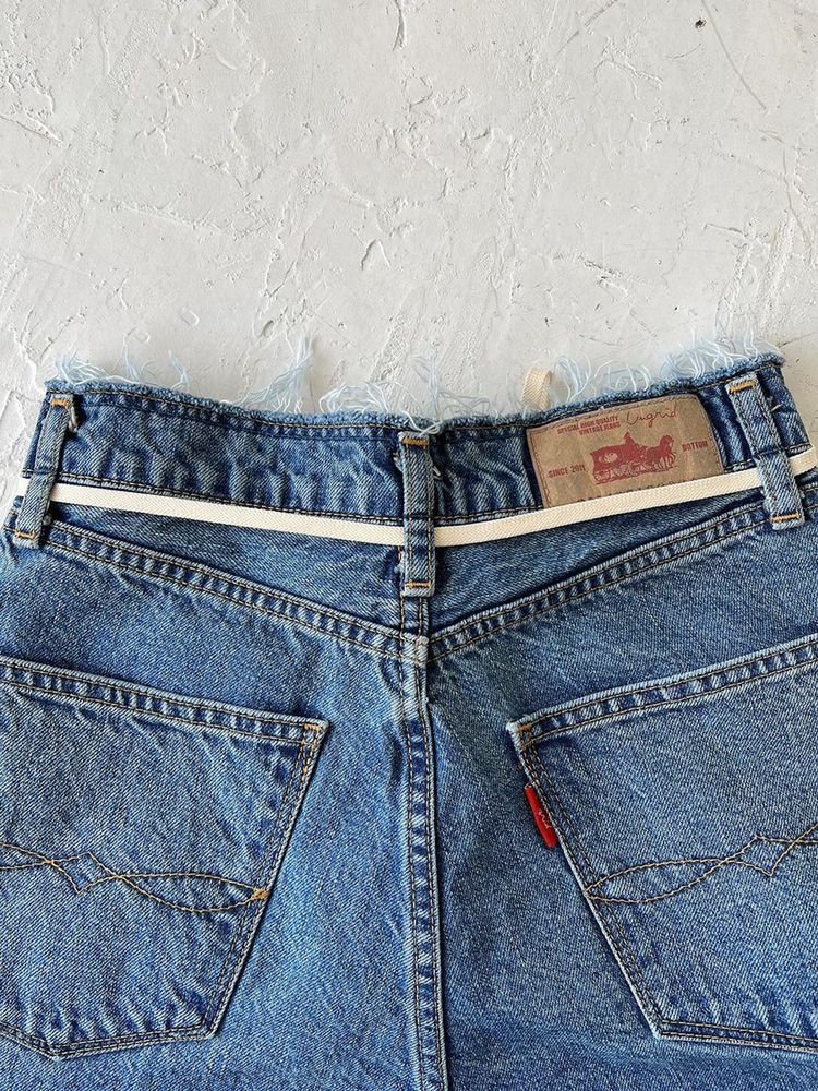 waist design loose jeans <made in Japan>