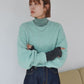 mohair blend loose knit (green) *JP