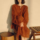 feather knit cardigan (orange) *JP