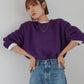 mohair blend loose knit (purple) *JP