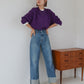 mohair blend loose knit (purple) *JP