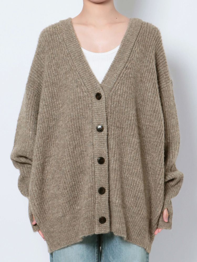 soft knit cardigan (grey) *JP