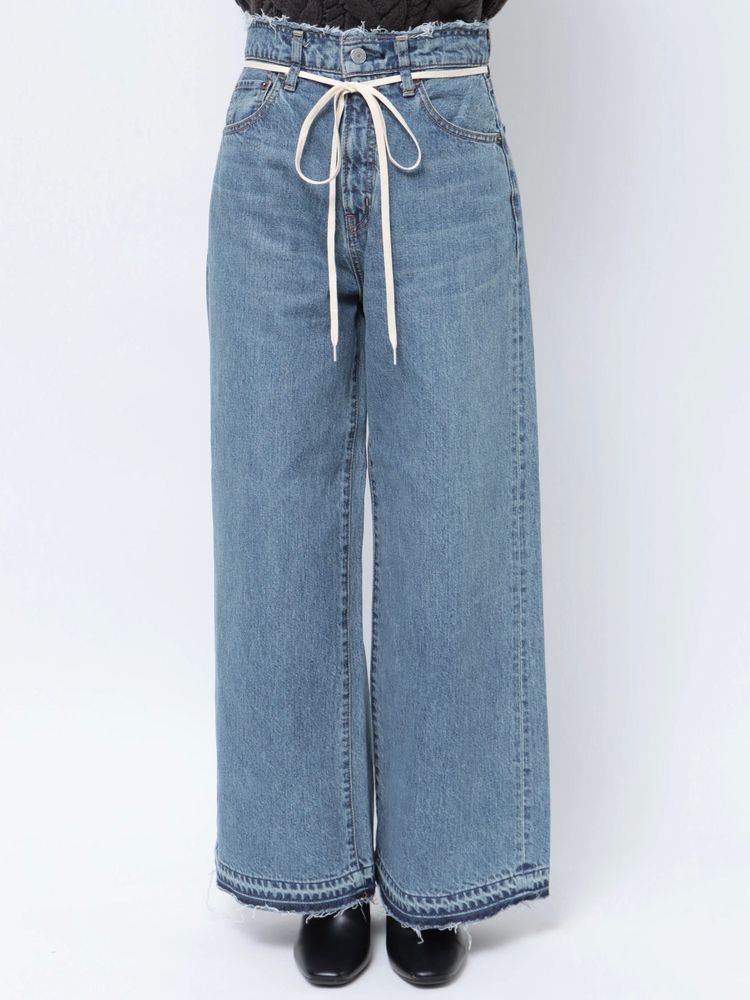 waist design loose jeans <made in Japan>