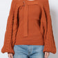 cable knit bolero set (orange) *JP