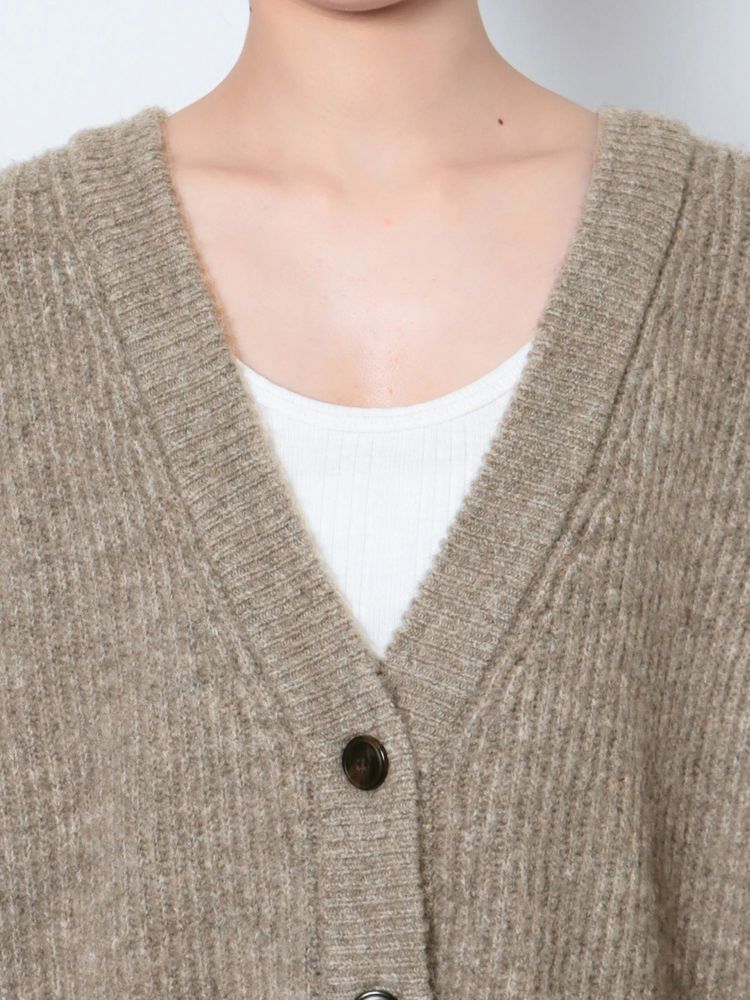 soft knit cardigan (grey) *JP