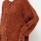 feather knit cardigan (orange) *JP