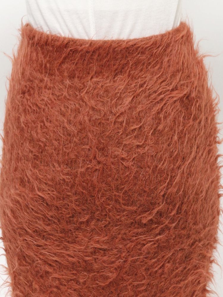 feather knit skirt (orange) *JP