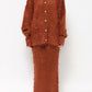 feather knit cardigan (orange) *JP