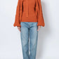 cable knit bolero set (orange) *JP