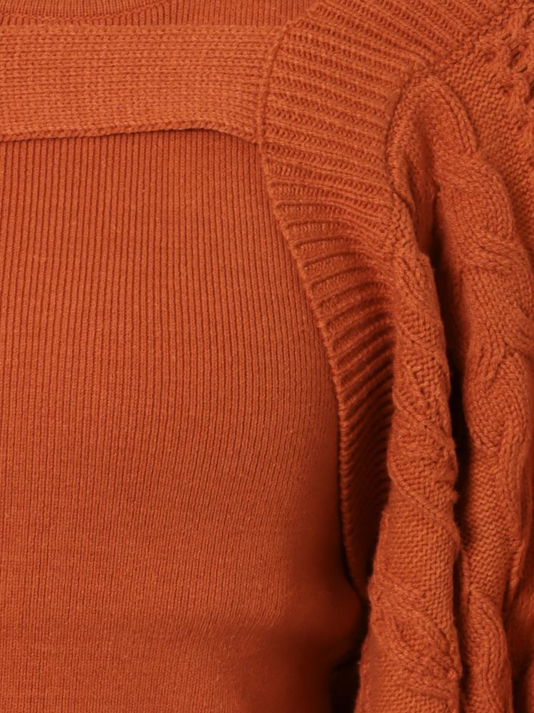 cable knit bolero set (orange) *JP