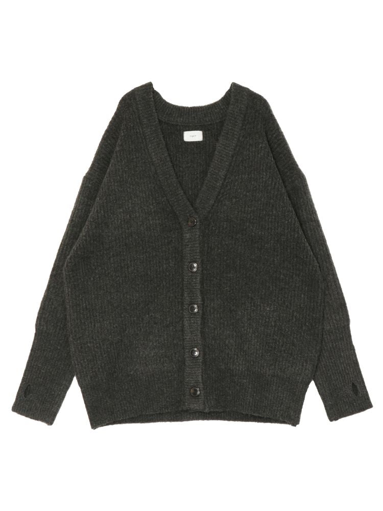 soft knit cardigan (charcoal) *JP