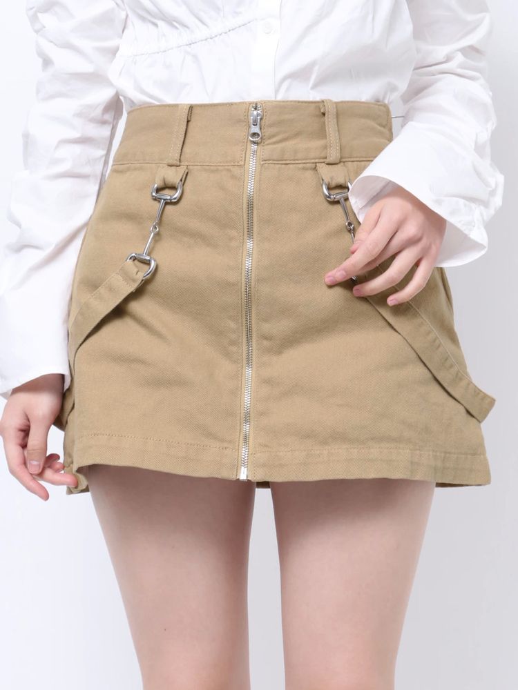 bit skirt pants (beige) *JP