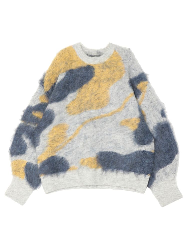 shaggy jacquard knit (blue) *JP