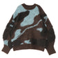 shaggy jacquard knit (brown) *JP