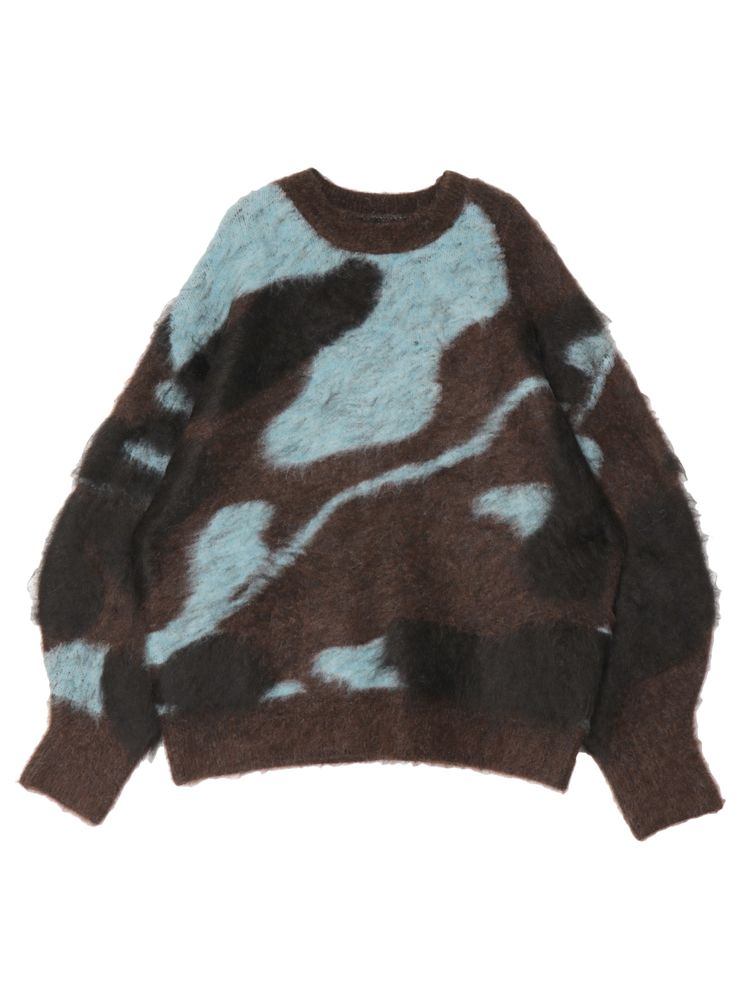 shaggy jacquard knit (brown) *JP