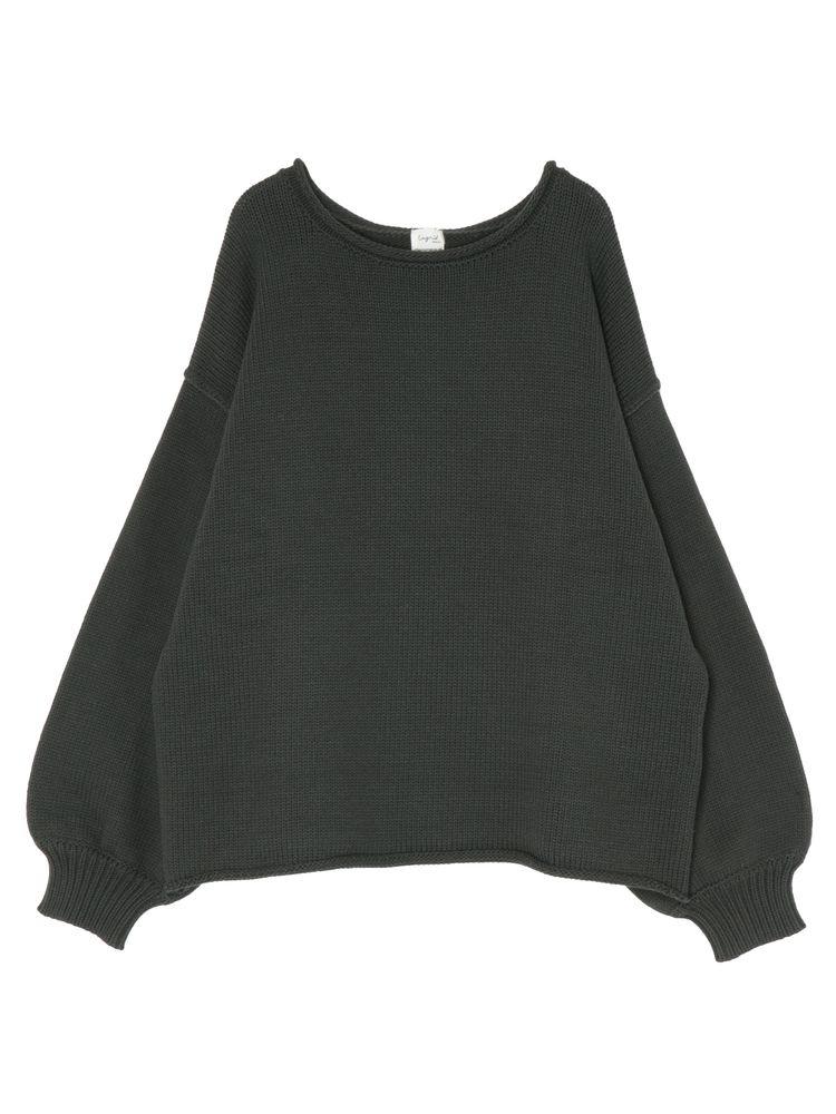 crew neck knit (charcoal) *JP