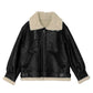 faux mouton boa coat (black) *JP