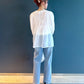 organdy volume blouse (white) *JP