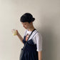 shirred mini dress (navy) *JP