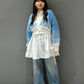 gradient short cardigan (off mix) *JP