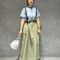 2way nylon gathered skirt (khaki) *JP