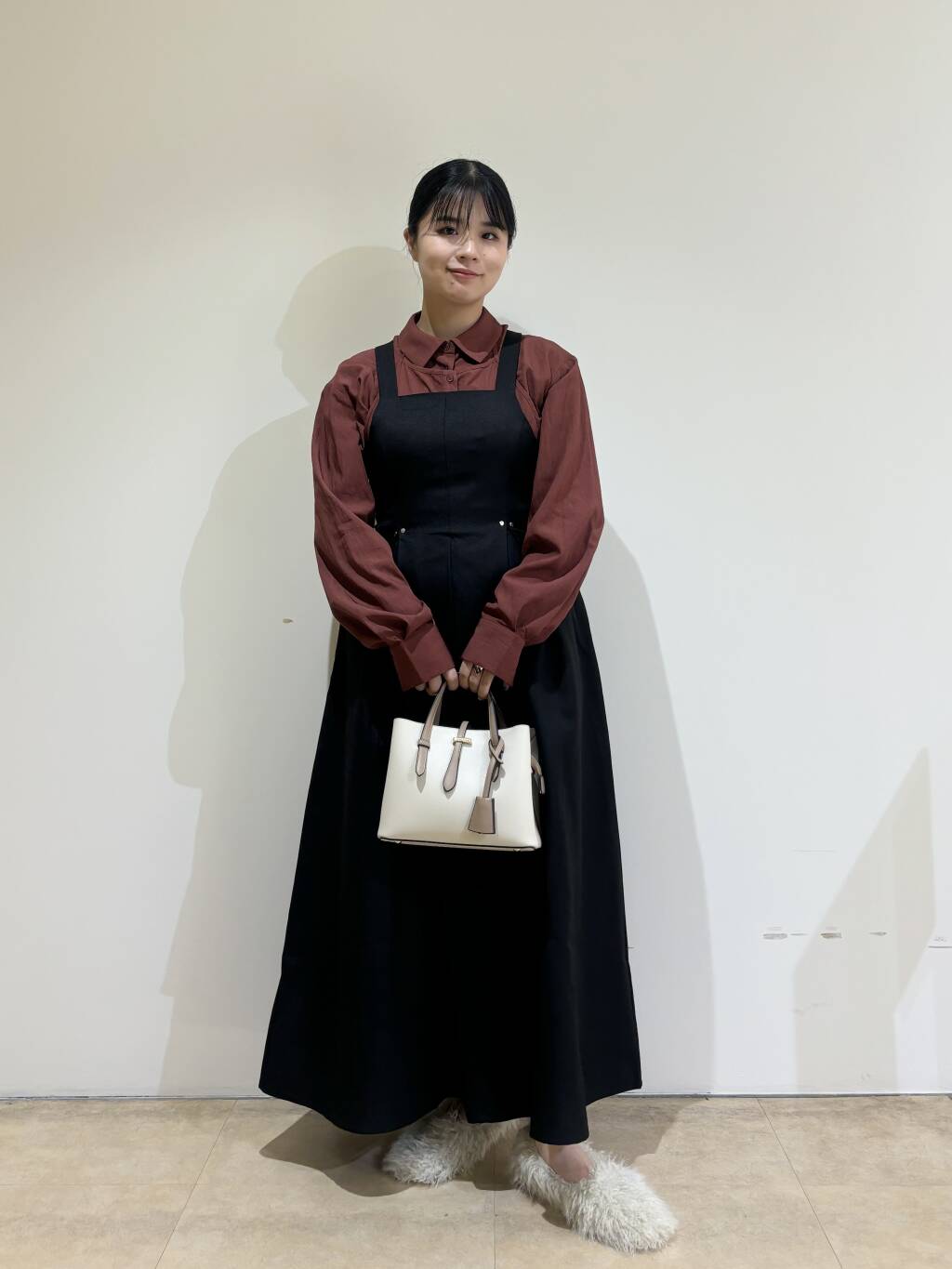 front tuck jumper skirt (black) *JP