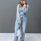 hem slit denim pants (sax blue) *JP