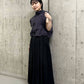 pleated camisole dress (black) *JP