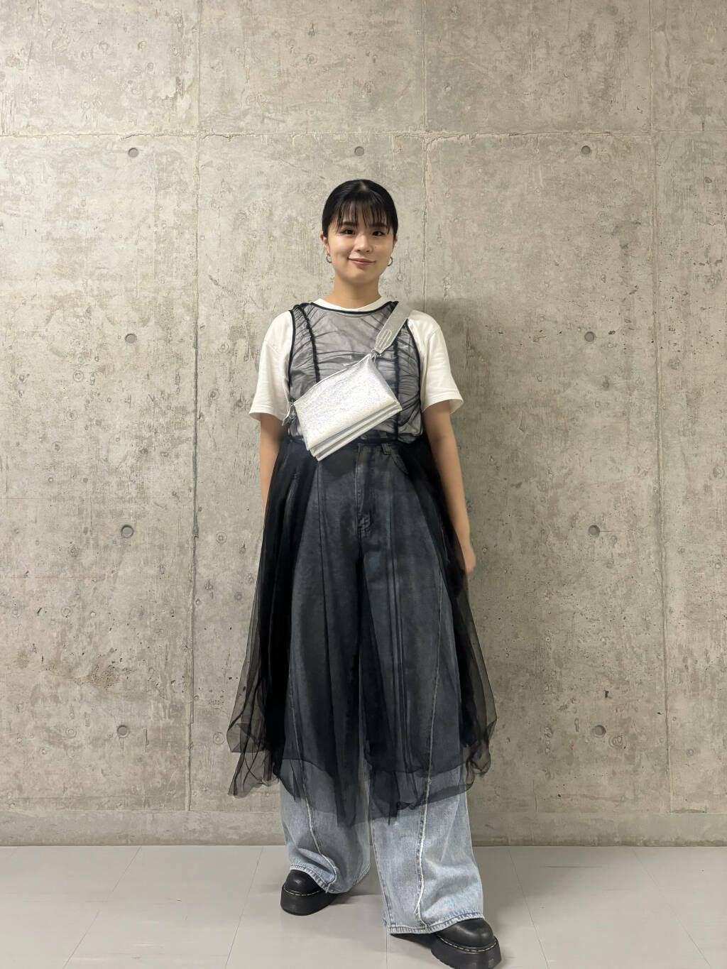 『高橋愛×KBF』frilled tulle dress (black) *JP