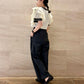 multi-way ruffle blouse (white) *JP