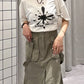 suspender maxi skirt (light khaki) *JP