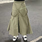 suspender maxi skirt (light khaki) *JP