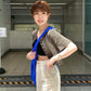 summer knit set (brown) *JP