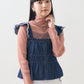 military ruched bustier (blue) *JP