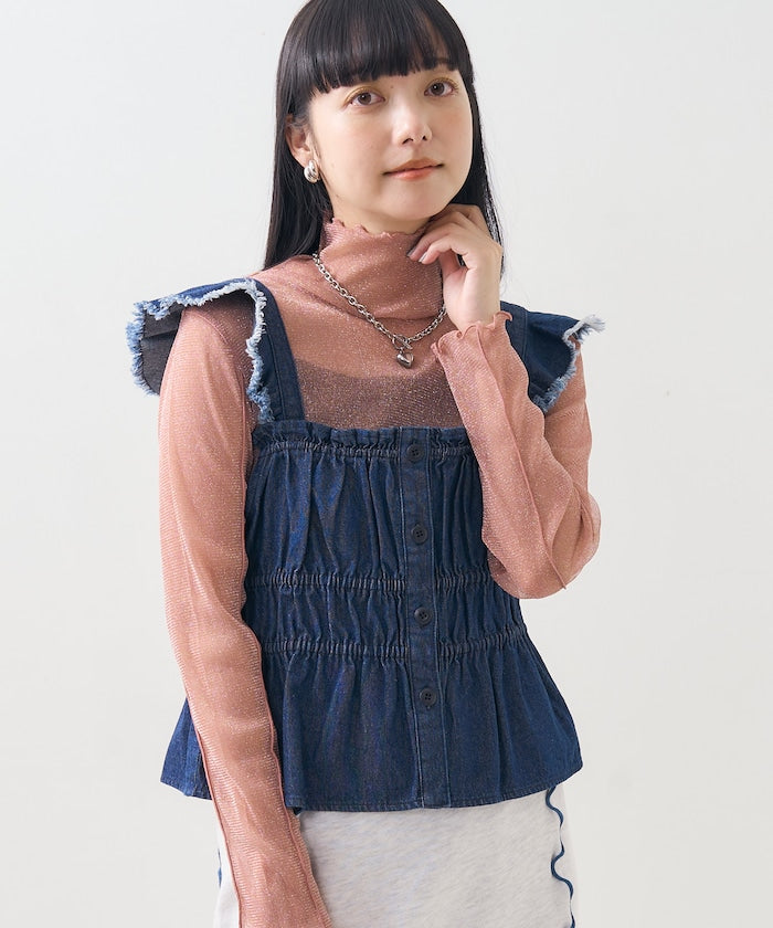 military ruched bustier (blue) *JP