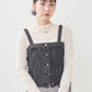 multiway denim tube top (black) *JP