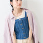 multiway denim tube top (blue) *JP