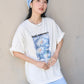 flower painting tee (white) *JP