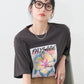 flower painting tee (charcoal) *JP