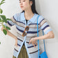 sheer border shirt (blue) *JP