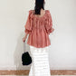 2way frilled collar top (coral pink) *JP