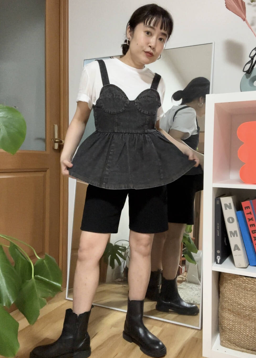 『高橋愛×KBF』denim bustier (black) *JP