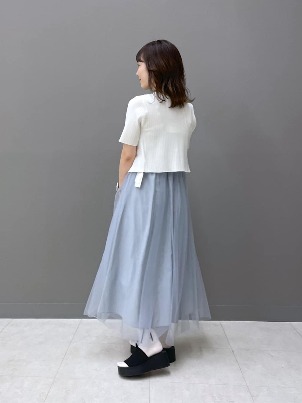 back cross cami dress (blue) *JP