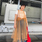 『高橋愛×KBF』frilled tulle dress (apricot) *JP