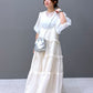 organdy volume blouse (white) *JP