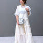 organdy volume blouse (white) *JP